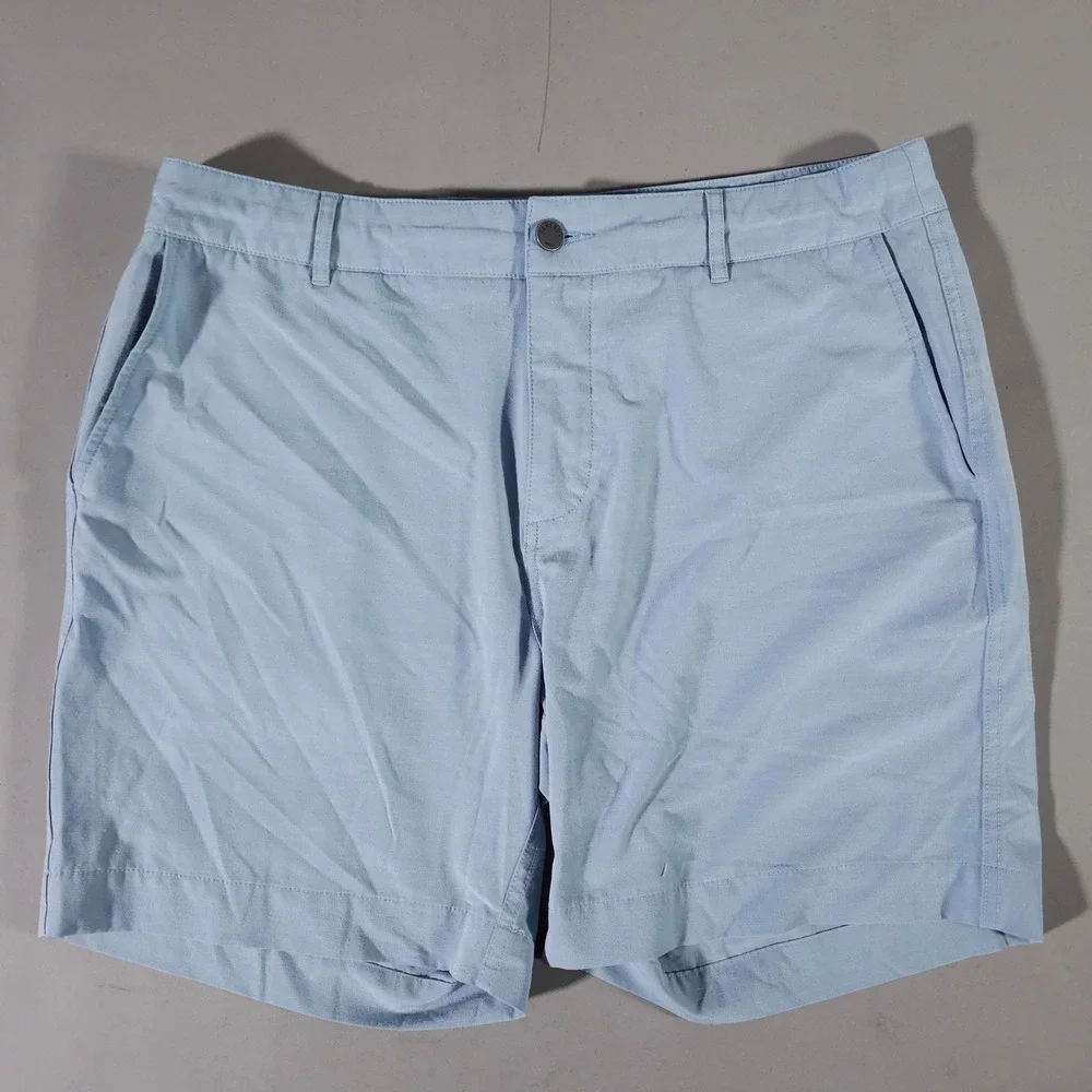 Faherty All Day Shorts Mens 35 Light Blue MSC0013 Hybrid Stretch Performance